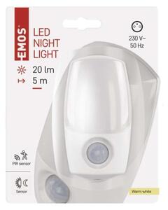 EMOS P3318 LED nočné svetlo s pohybovým senzorom do zásuvky
