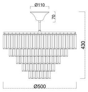Brilagi - Prisadený luster CRYSTAL 5xE14/40W/230V lesklý chróm
