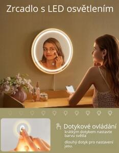 VASAGLE Toaletný stolík so zrkadlom BOHO 3 zásuvky