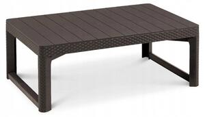 Záhradný stôl Allibert Lyon Rattan 116x72x40/66 cm hnedý