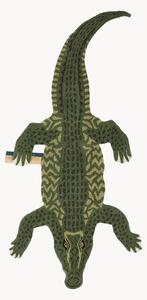 Ručne všívaný vlnený koberec's vysokým vlasom Coolio Crocodile
