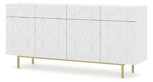 BIM Komoda KAIRO 180 cm 4D4S, biela matná