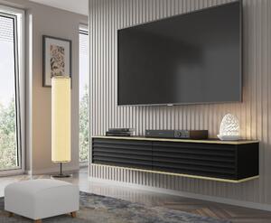 BIM TV stolík Wabi 180 cm, čierny matný