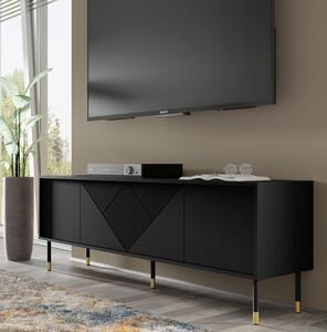 BIM TV stolík Woody 4D, 180 cm, čierny matný