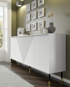 BIM Komoda Woody 4D, 180 cm, biely mat