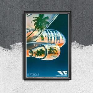 Plagát v retro štýle Plagát v retro štýle Pacific Uta Airlines