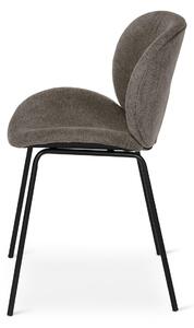 Čalúnená dizajnová stolička, sivobéžová