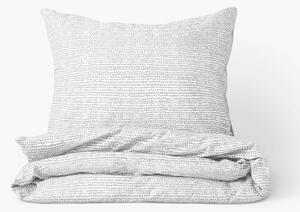Goldea bavlnené posteľné obliečky - drobné sivé tvary na bielom 140 x 200 a 70 x 90 cm