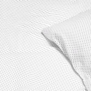 Goldea bavlnené posteľné obliečky - sivé bodky na bielom 140 x 220 a 70 x 90 cm