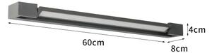 Brilagi - LED kúpeľňové osvetlenie zrkadla AQUA LINE LED/18W/230V 60 cm IP44 antracit