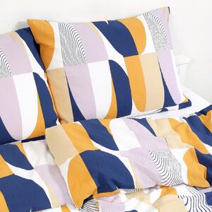 Goldea krepové posteľné obliečky deluxe - vzorované oblúky 240 x 200 a 2ks 70 x 90 cm