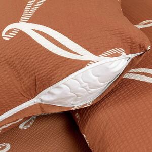 Goldea krepové posteľné obliečky deluxe - dizajnové laná na škoricovom 240 x 200 a 2ks 70 x 90 cm