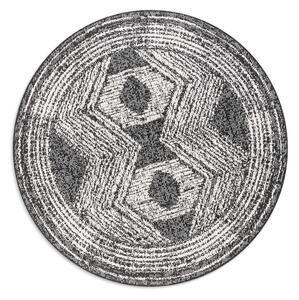 ELLE Decoration koberce Kusový koberec Gemini 106029 Black kruh z kolekcie Elle – na von aj na doma - 200x200 (priemer) kruh cm