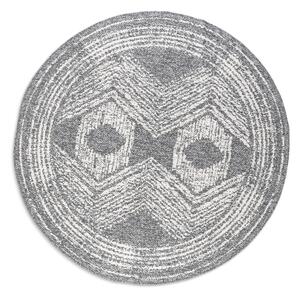 ELLE Decoration koberce Kusový koberec Gemini 106028 Silver kruh z kolekcie Elle – na von aj na doma - 200x200 (priemer) kruh cm