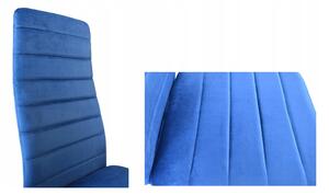 Jedálenská stolička Chicago zamatová modrá