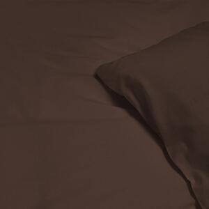 Goldea bavlnené posteľné obliečky - tmavo hnedé 140 x 220 a 70 x 90 cm
