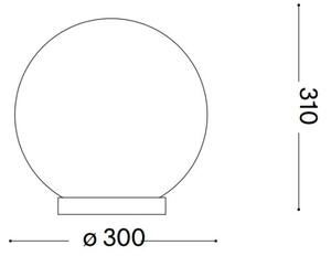 Ideal Lux - Stolná lampa CARTA 1xE27/25W/230V pr. 30 cm biela