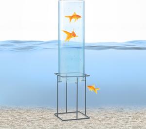 Blumfeldt Skydive 60, pozorovateľňa rýb, 60 cm, Ø 20 cm, akryl, kov, transparentná