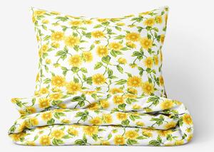 Goldea bavlnené posteľné obliečky - slnečnice 150 x 200 a 50 x 60 cm