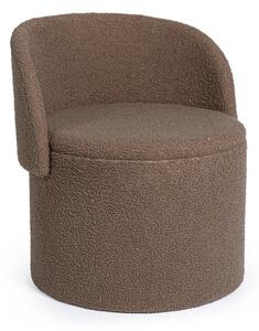 Taupe taburet z textílie buklé Anthea – Yes Everyday