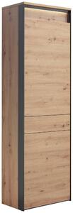 PREDSIEŇOVÁ SKRIŇA, čierna, dub artisan, 60/200/38 cm Voleo - Skrine do chodby