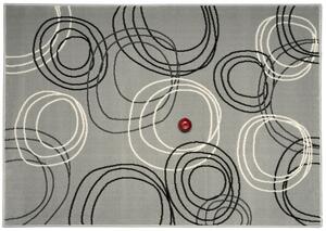 Alfa Carpets Kusový koberec Kruhy grey - 80x150 cm