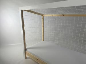 Detská posteľ futbalová brána 90x200 - biela