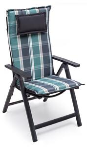 Blumfeldt Donau, čalúnenie, čalúnenie na stoličku, vysoké operadlo, záhradná stolička, polyester, 50x120x6cm, 4 x podložka