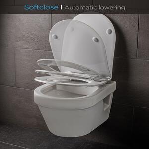 Blumfeldt Aliano, doska na toaletu, D-tvar, automatické sklápanie, antibakteriálna, biela