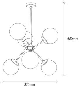 Dizajnový luster Abiba 55 cm zlatý