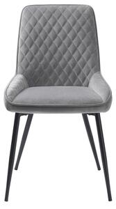 Dizajnová jedálenská stolička Dana sivý zamat