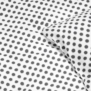 Goldea bavlnené posteľné obliečky - sivé dizajnové bodky 140 x 200 a 70 x 90 cm