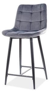 Barová stolička CHAC 4 sivá/čierna
