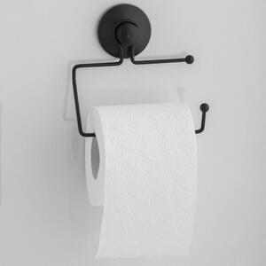 Erga Dexi, držiak toaletného papiera na prísavke, čierna matná, ERG-YKA-CH.DEXI-UP-BLK