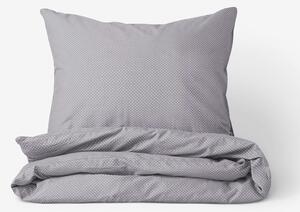 Goldea bavlnené posteľné obliečky - malé bodky na sivom 140 x 200 a 70 x 90 cm