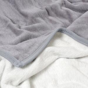 Goldea kvalitná česaná deka - sivá/biela 150 x 200 cm