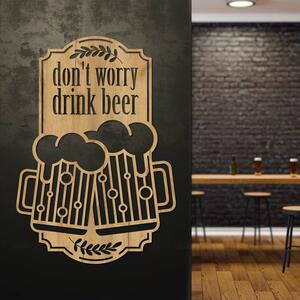 DUBLEZ | Darček pre pivára - Drevená tabuľka s nápisom