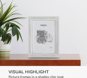 Casa Chic Lancaster, rám na obrázky, obdĺžnikový, fotky 17 x 12 cm, pasparta, drevo