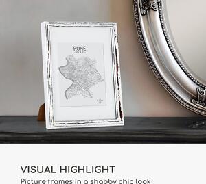 Casa Chic Lancaster, rám na obrázky, obdĺžnikový, DIN A4 fotky, pasparta, drevo