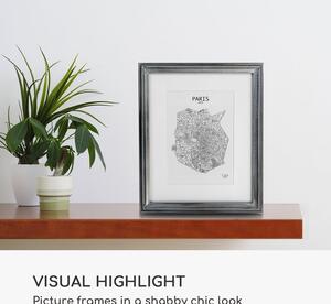 Casa Chic Lancaster, rám na obrázky, obdĺžnikový, fotky 24,8 x 19,3 cm, pasparta, drevo
