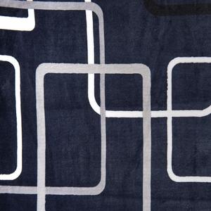 Kvalitex Plyšová deka s baránkom štvorce čierne Polyester, 150x200 cm