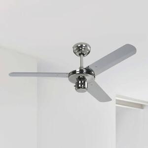 Stropný ventilátor Westinghouse Industrial, chrómový, tichý, 122 cm, Chrómová / strieborná, kov, Moderný