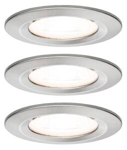 Paulmann 3 bodové Nova okrúhle, IP44, stmievateľné, železo