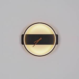 LED svetlo Sussy s hodinami, čierna, šírka 32 cm