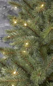 Vianočný stromček Bristlecone s integrovaným osvetlením / 144 LED diód / borovica / 155 cm / PVC/PE / zelená