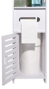 LEOBERT Kúpeľňová skrinka, polica, biely stĺpik, 120 cm