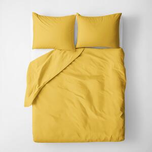 Goldea bavlnené posteľné obliečky - medovo žlté 140 x 200 a 70 x 90 cm