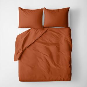 Goldea bavlnené posteľné obliečky - tehlové 140 x 220 a 70 x 90 cm