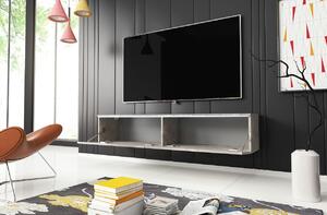 AKCIA - Závesný TV stolík Lowboard D 140 - betón smart