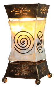 Jasná stolová lampa Xenia so špirálovým motívom